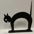 Gatto inarcato nero 23