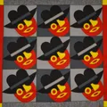 Nove teste con cappello
