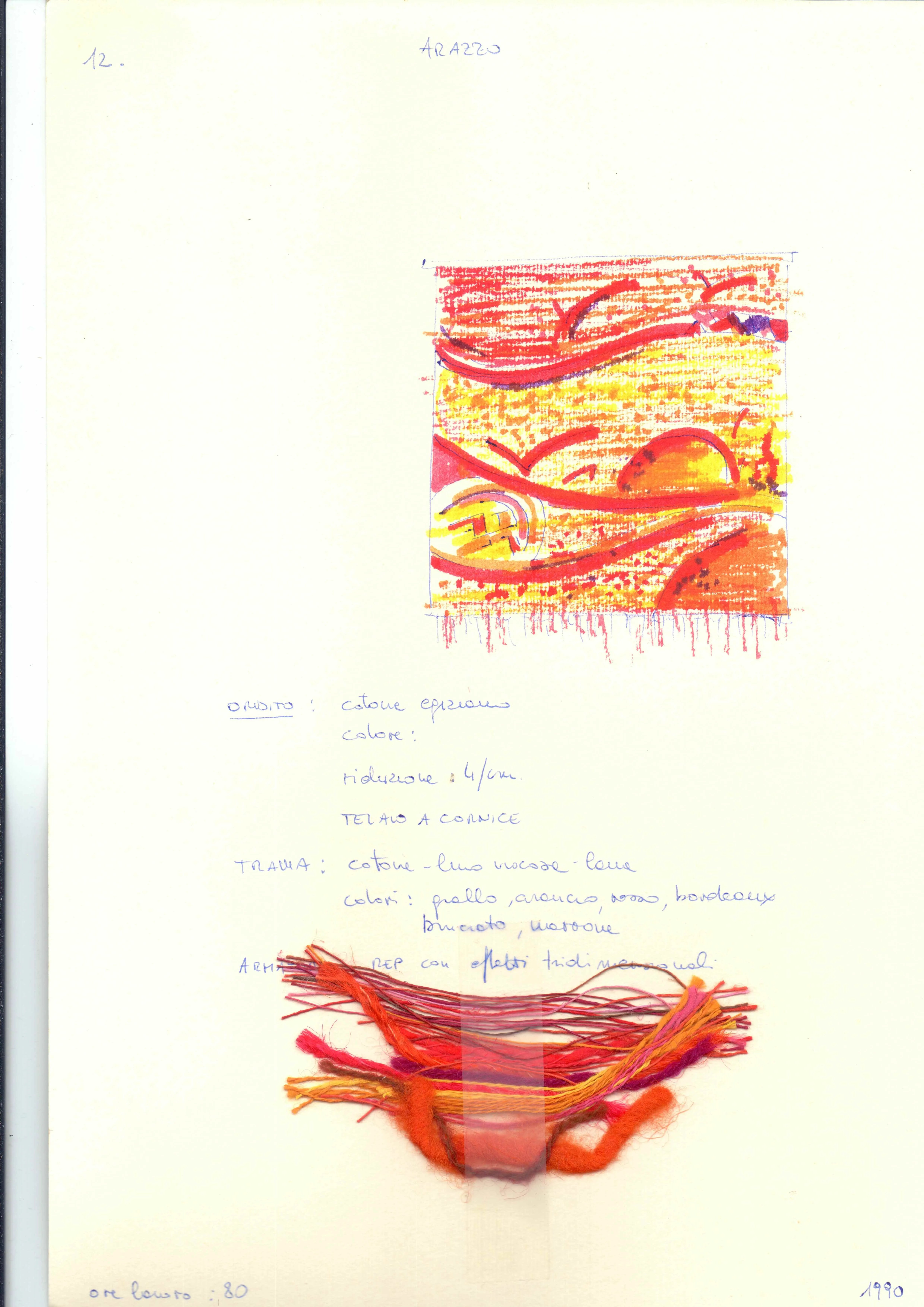 Progetto dell'arazzo Arazzo 12