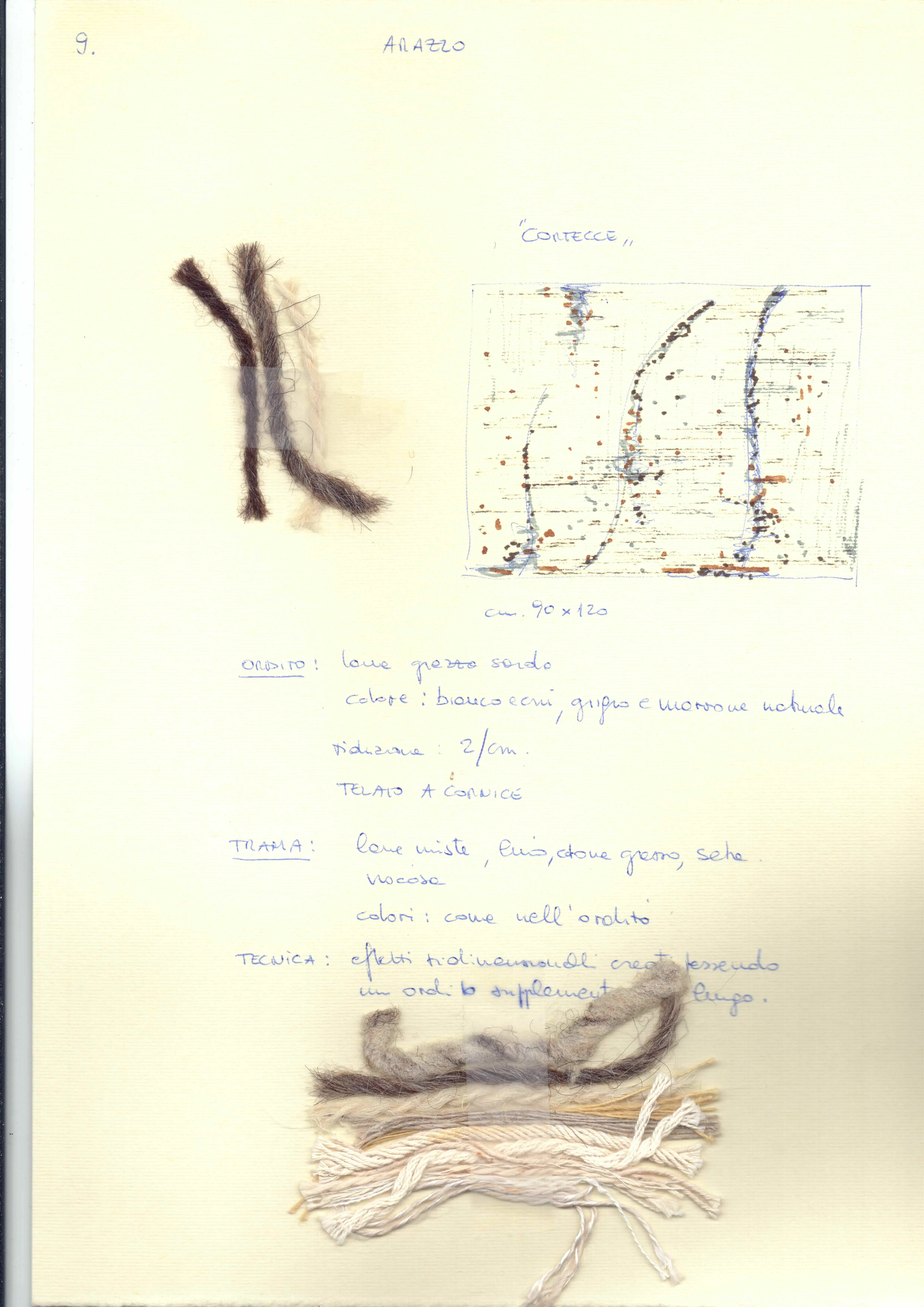 Progetto dell'arazzo Cortecce