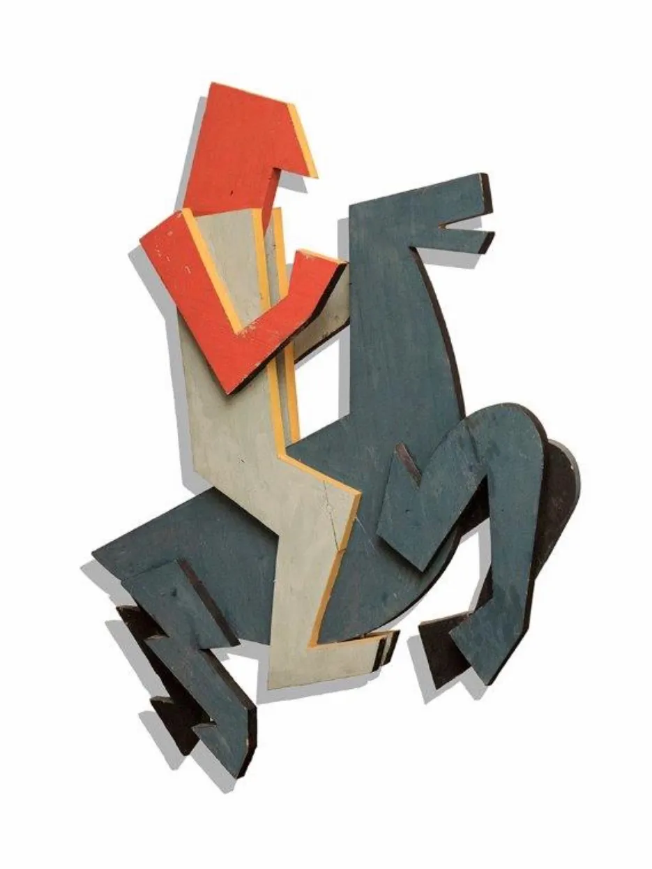 Cavallo e cavaliere legno