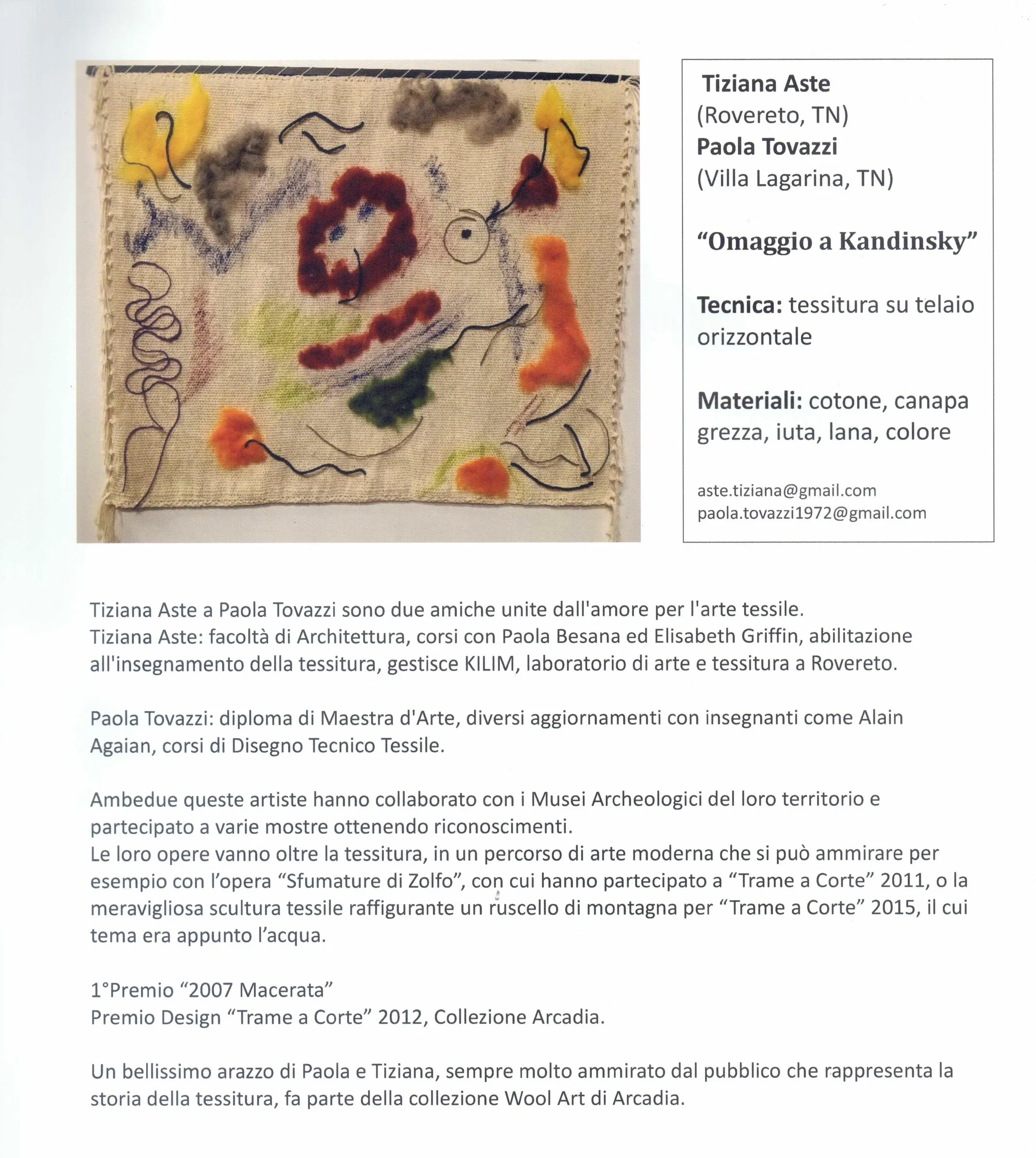 Arazzo Omaggio a Kandinsky
